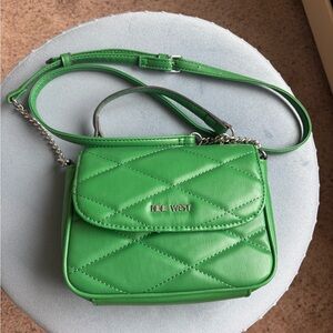 Nine West Green Quilted Crossbody